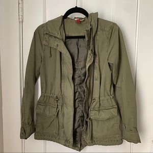 army green jacket with hood
